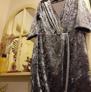 Velvet gray dress